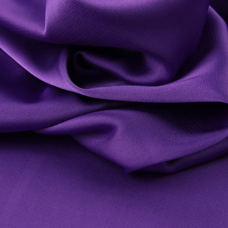 High-elastic satin faux silk fabric, stretchy silk-like satin chiffon fabric, lining material for evening gowns, sleepwear, and cheongsams.