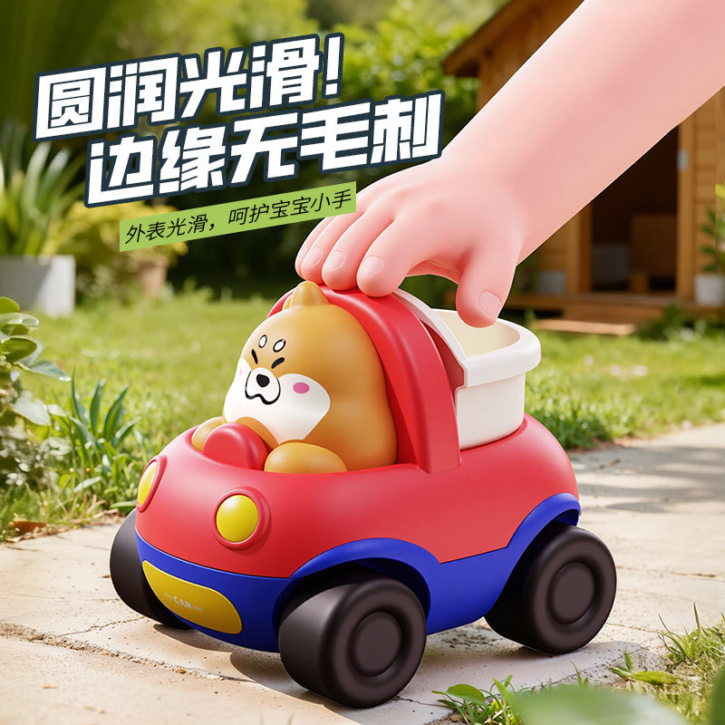 Cute Pet Engineering Vehicle Educational Children's Cartoon Children's Toy Car Boy Inertia Car Playground Gift Wholesale