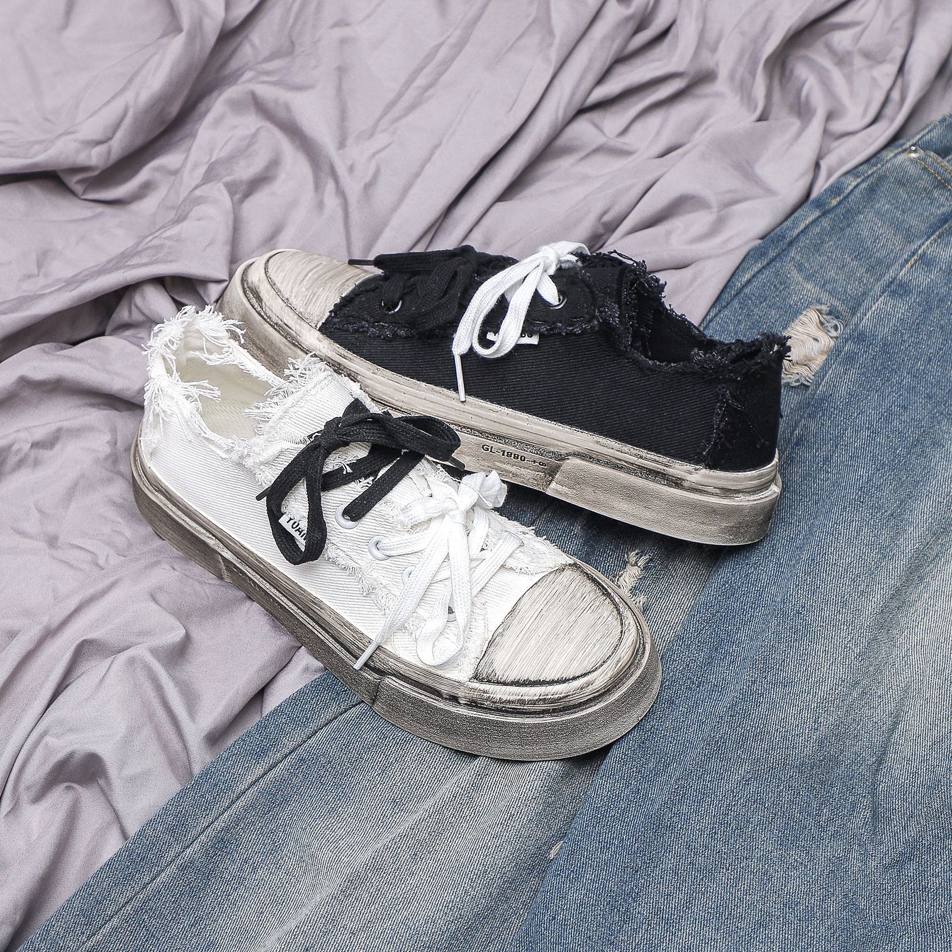 Retro hacer viejos zapatos sucios, zapatos de lona transpirables de verano para hombres, zapatos de moda para hombres, zapatos de moda para hombres, zapatos de skate para hombres