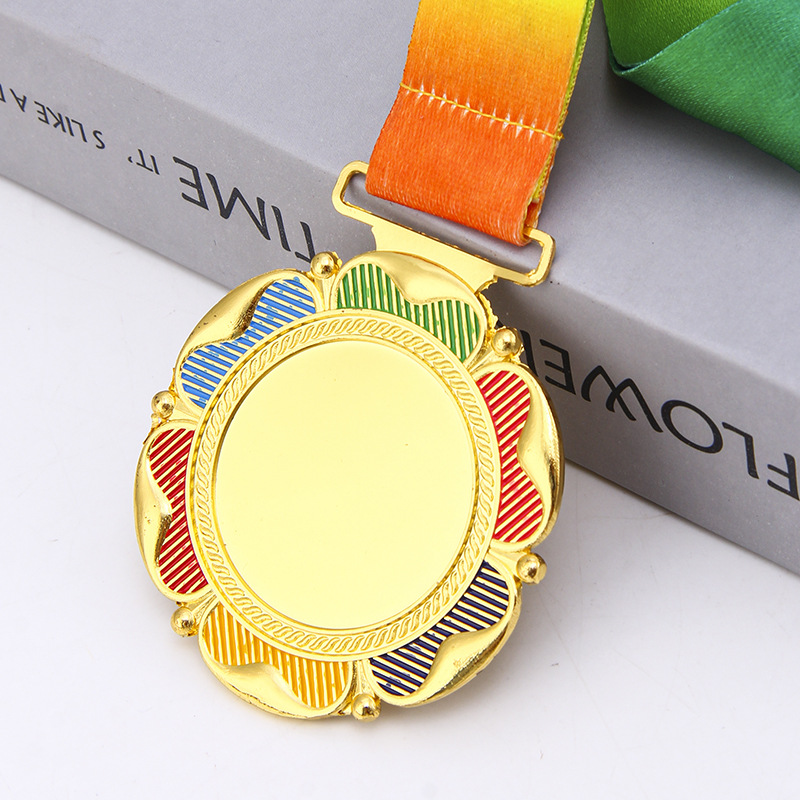 Juegos Olímpicos Medalla en forma de pétalos natación Juegos de baloncesto Premios listados Juegos Estudiantiles Medalla conmemorativa al por mayor