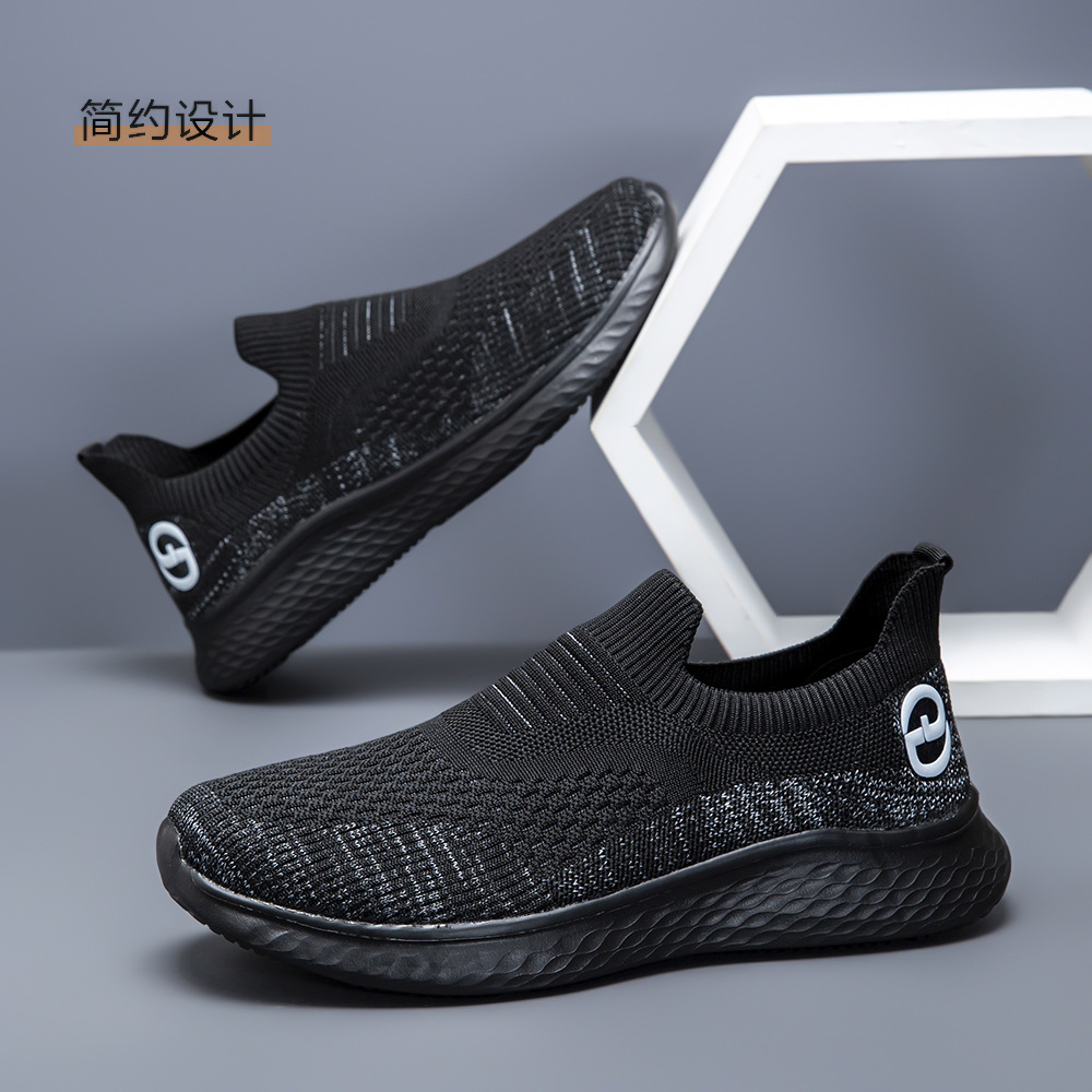 2026 verano nuevo tipo de tela de malla transpirable sin lazos ocio de caminar suave antideslizante zapatos deportivos ligeros zapatos de hombre