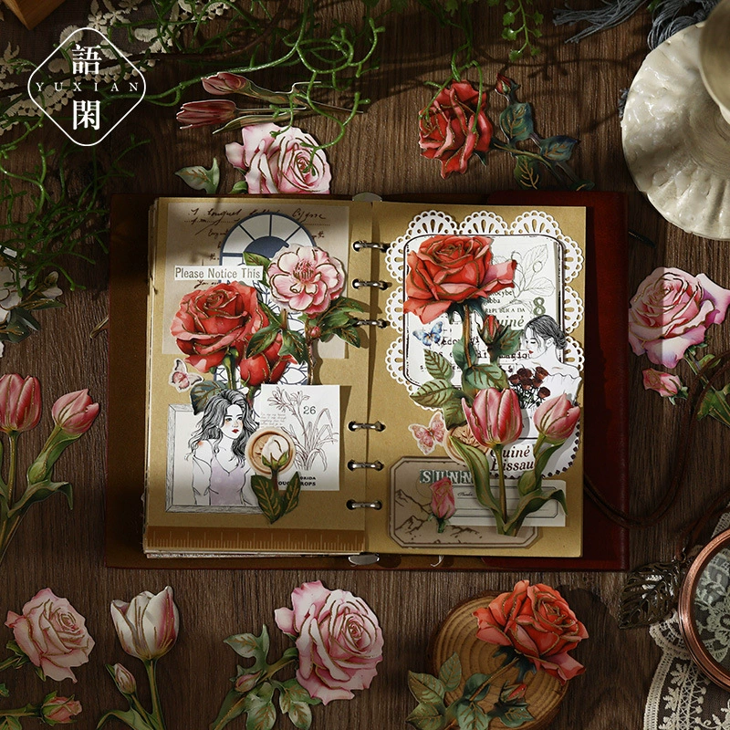 Язык досуг и цветы Письма, легкий пакет материалов, ретро, имитация букета, подарок ручной счет, фон, декоративный материал, пакет