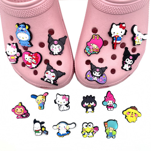 Sanrio Snoopy Hole Hole Shoes DIY Shoe Buckle Shoe Flower 3D Cartoon Cinnamon Dog Kurumi Shoe Flower Shoe Decoration Accessories Cro 