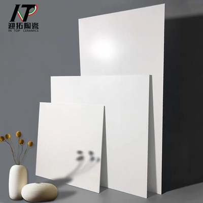 佛山全瓷啞光通體純白色瓷磚超白柔光牆磚600X1200衛生間客廳地磚