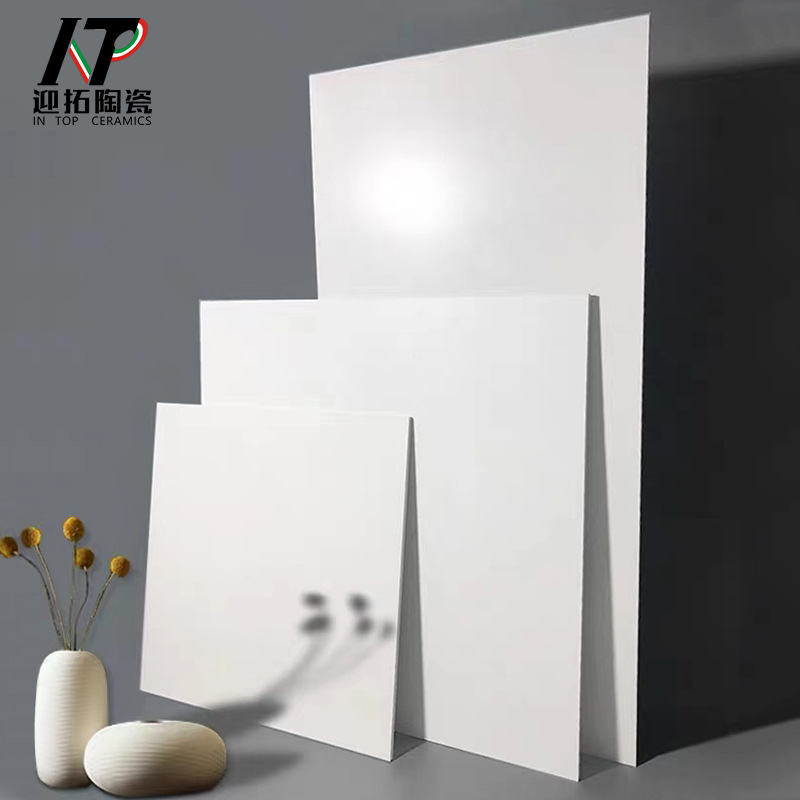 佛山全瓷啞光通體純白色瓷磚超白柔光牆磚600X1200衛生間客廳地磚