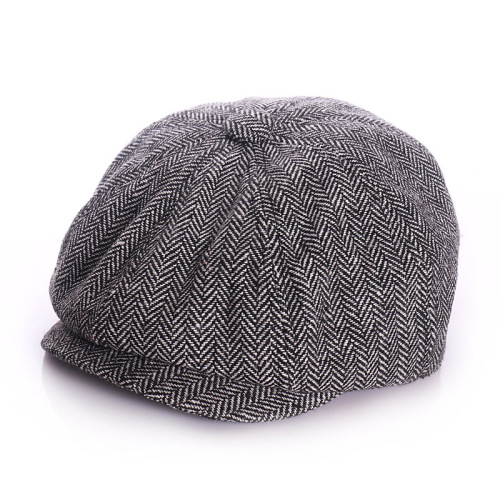 Autumn/Winter Children's Beret Hat, Parent-Child Adult Duck Bill Hat, Baby Octagonal Newsboy Hat, Unisex Forward Hat