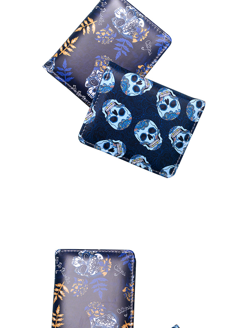 37g Weight Nylon Lining Material Open Closure Type Small Wallets Bags Type 1 Piece Quantity Holiday, Party Occasion PVC Material Halloween Festival Skull Pattern All Seasons Season Unisex Gender Printing Design Retro, Cool Style Style Square Shape Unisex Skull PVC Open Small Wallets 17