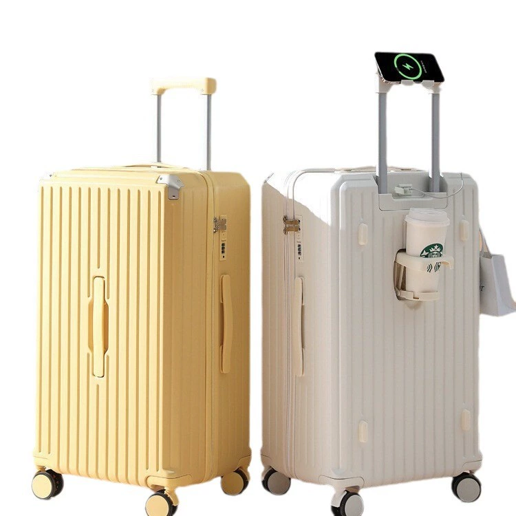 Universal capacious suitcase, increased thickness, 28 inch