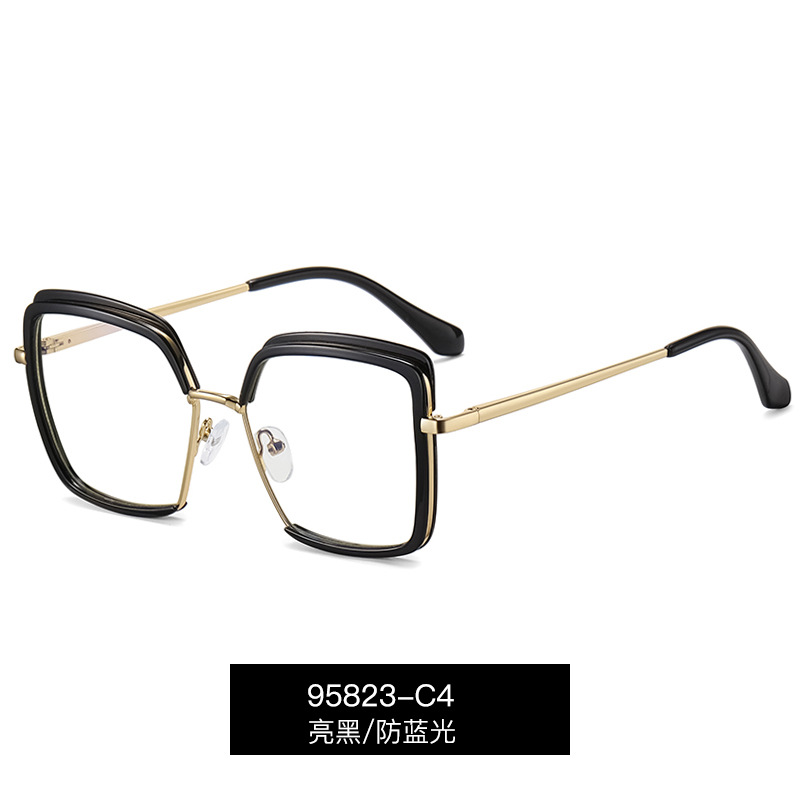 95823 Cruz-frontera de las mujeres Anti-azul claro europeo y americano ins moda TR90 llano gafas primavera pierna gafas marco