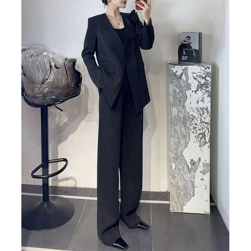 2025 весна и осень новые трехмерные цветы украшают модные костюмы женские дизайнерские чувства трехмерные цветы свободные костюмы длинные профессии