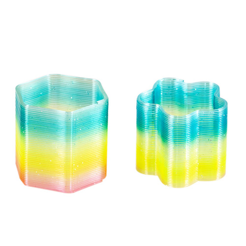 Alien Golden Onion Transparent Rainbow Ring 12 Pcs/Box New Bestselling Rainbow Toy Polyhedral Rainbow Ring Wholesale
