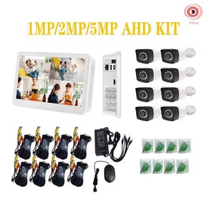 4ch 8ch 960P 1080P 5 0k Pixel AHD Camera DVR Kit with 10.1inch Screen