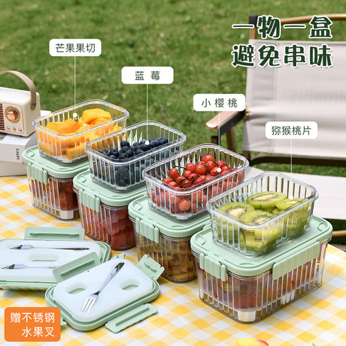 Outdoor portable crisper baby food box ice tray fruit lunch box sealed box portable mobile transparent small refrigerator