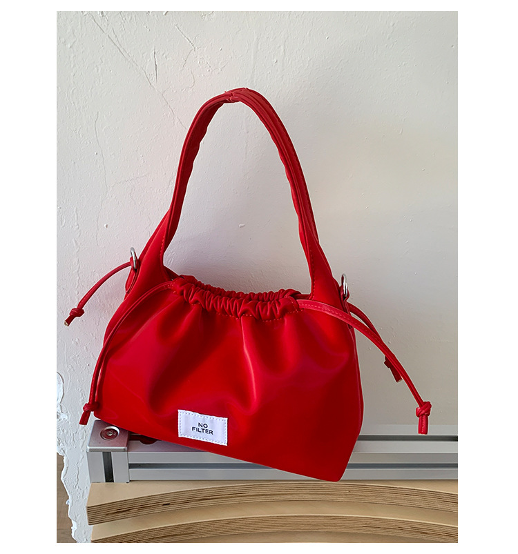 New 2025 Pleated bag for women, large-capacity, fashionable and versatile shoulder bag, nylon fabric casual commuting crossbody bag for women undefined