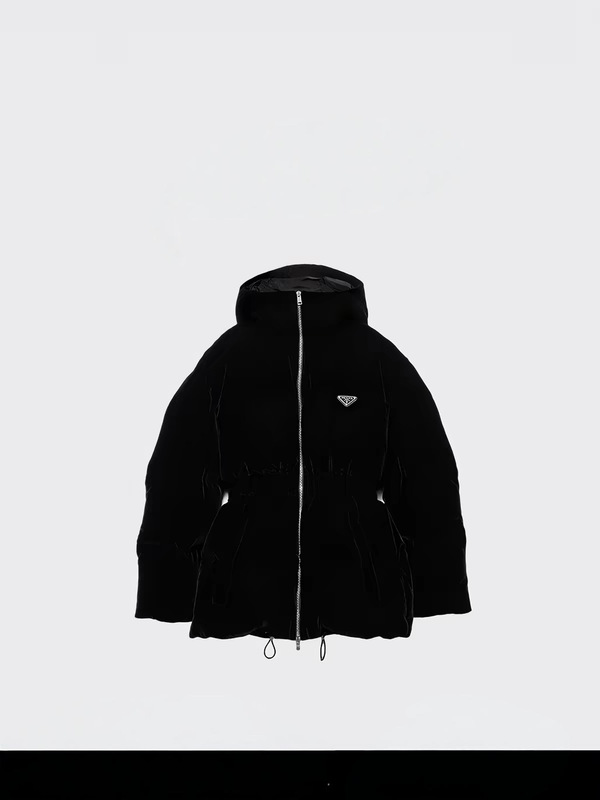 Black hooded velvet down jacket for women, mid-length, white duck down, warm coat, slim fit, slimming, with all tags intact for winter Black hooded velvet down jacket for women, mid-length, white duck down, warm coat, slim fit, slimming, with all tags intact for winter