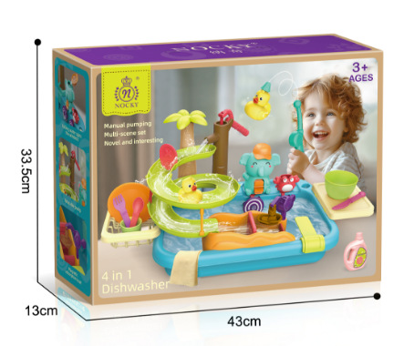 Amazonas juguetes de agua al aire libre para niños patos eléctricos mesa de agua para niños y niñas rociadores de agua parque acuático lavavajillas