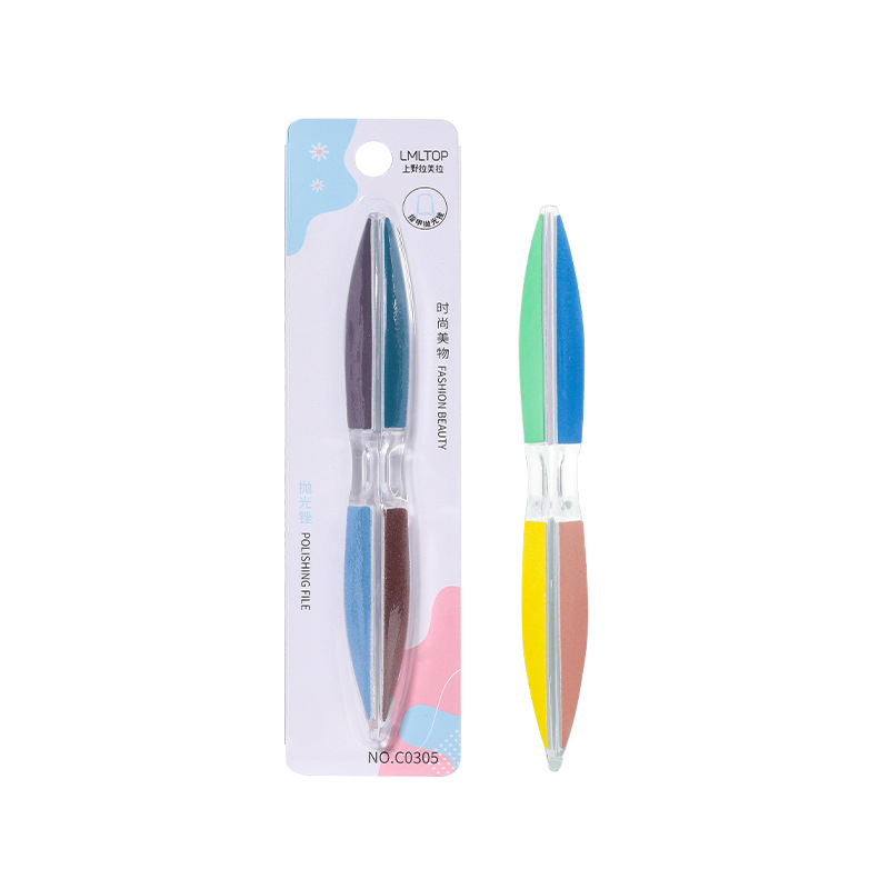 Laca de pulido de uñas de lamela, lima de uñas de 6 lados, herramienta de manicura de salón de belleza de un solo paquete C0305