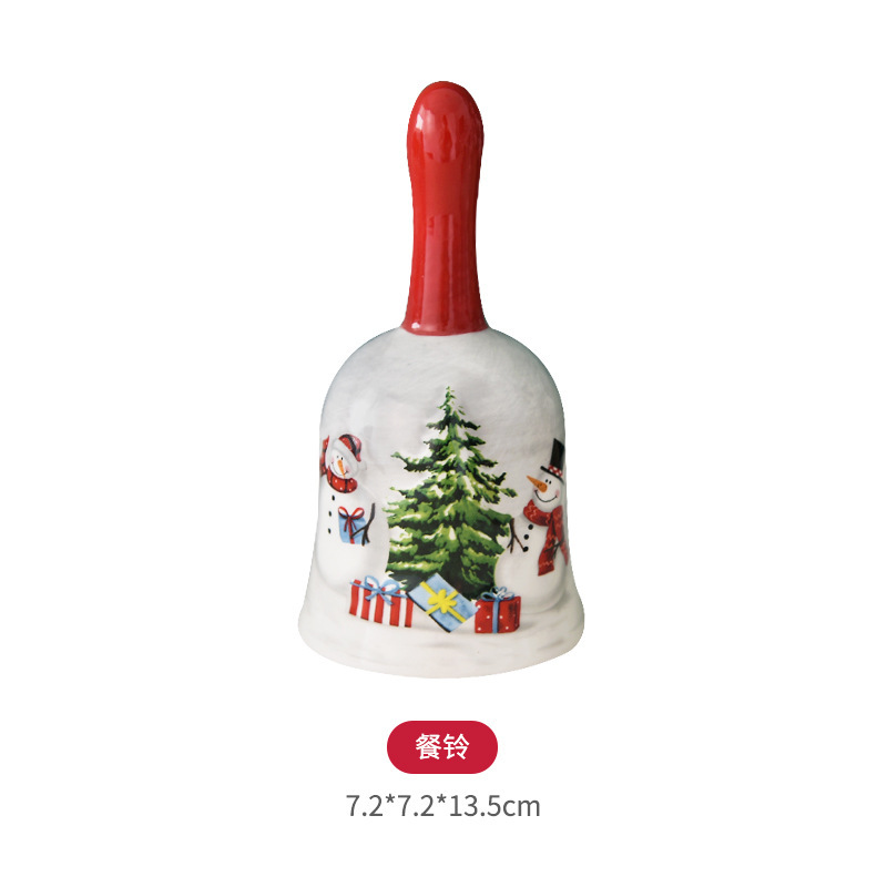 Navidad especial de cerámica de cerámica cubierta set Santa adornos temáticos campana del restaurante colgante