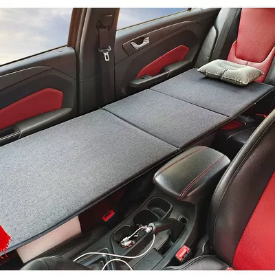Vehicle-mounted inflatable bed mattress for cars, foldable in-car