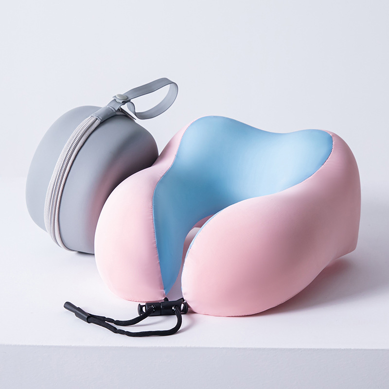 New Model Of Refreshing Simple Solid Color Memory Foam Slow Rebound Nap Neck Support Travel Airplane U-shaped Pillow,_voghion.com