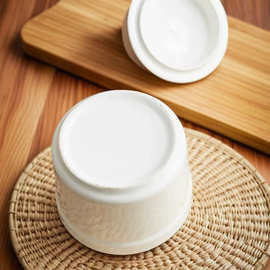 4寸纯白炖盅隔水炖餐厅用品家庭日用陶瓷Ceramic stewing食品级