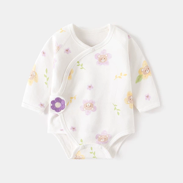 White bodysuit, flowered