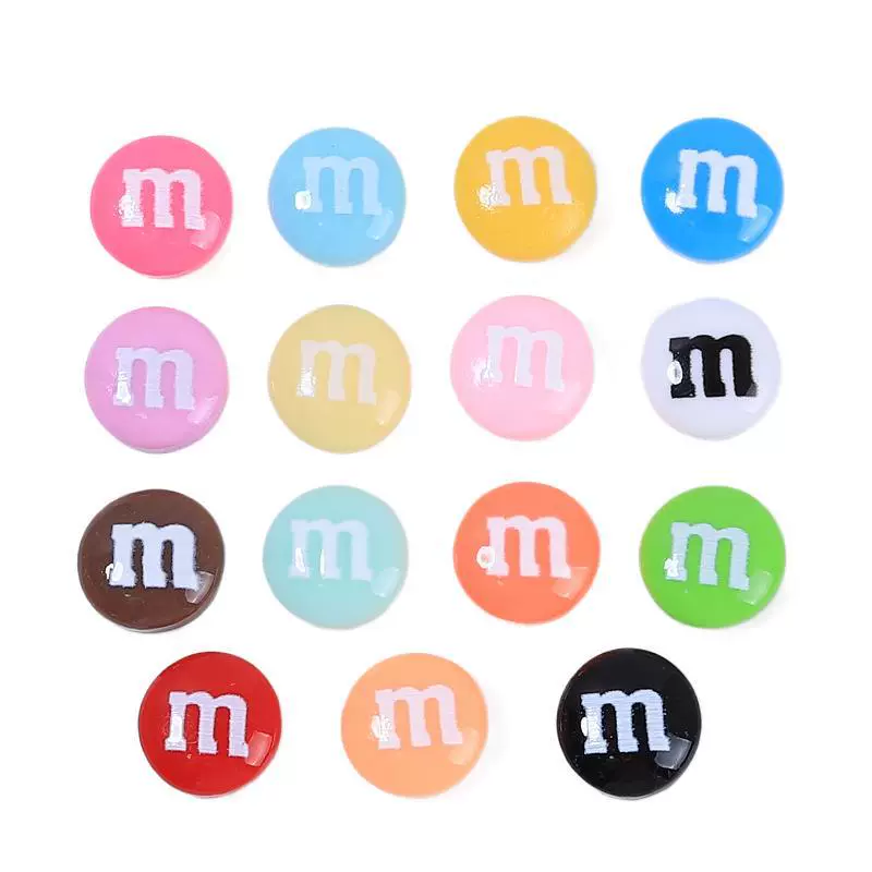 [Wholesale of Xigo Factory] Handmade DIY simulation creamy rubber drops resin accessories classic M beans