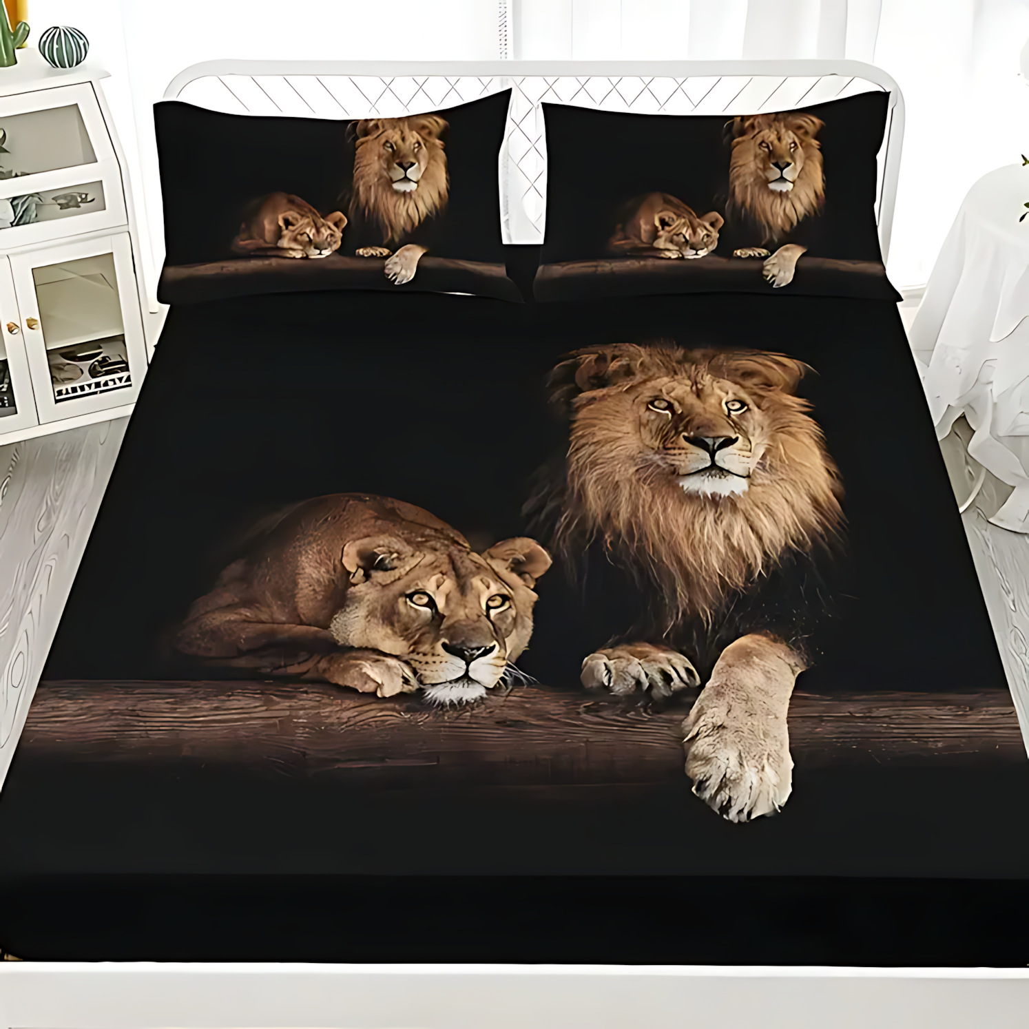 TEMU / JIT estilo de león transfronterizo impresión digital 3D máquina de cama abrasiva Kits fuente fabricante