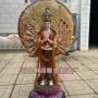 贴金定做彩绘观音铜像