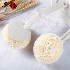 跨境刷子去污長柄鍋刷 廚房用品竹纖維鍋刷 家用蜂窩設計清潔刷