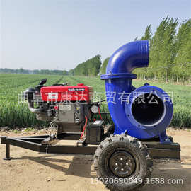 柴油移动式抽水泵图片 12寸10寸混流泵 移动式排水泵 工地排水泵