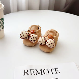 Beige Baby Shoes Spring and Autumn Boys and Girls Small Month Age Infant Baby Non-slip Soft Bottom Toddler Shoes Summer Thin