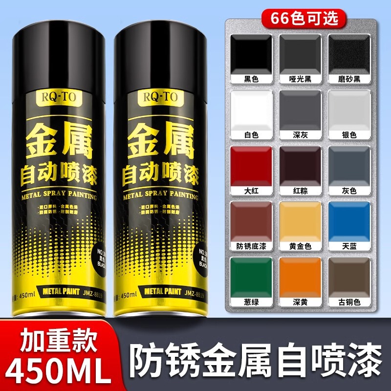 Anti-rust paint metal hand-cranked self-painting car anti-corrosion rust-free high temperature waterproof black white special paint