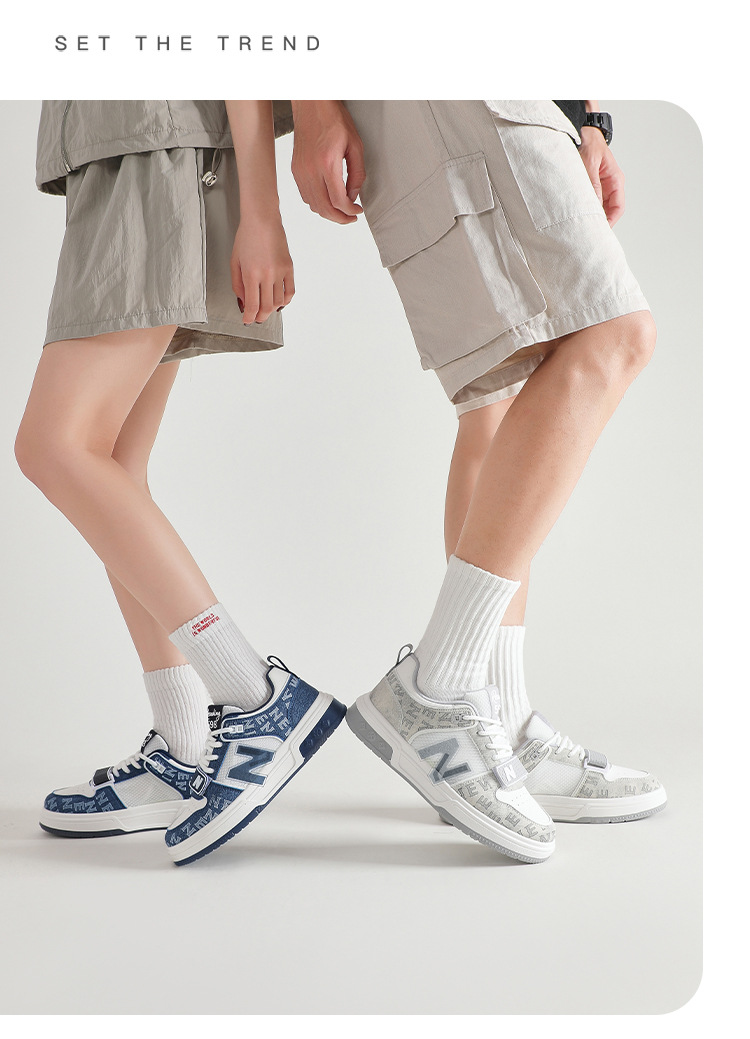 Giày sneaker nam cổ điển đa năng phong cách retro, đế êm thoáng mát — 598 trắng xanh chi tiết 12
