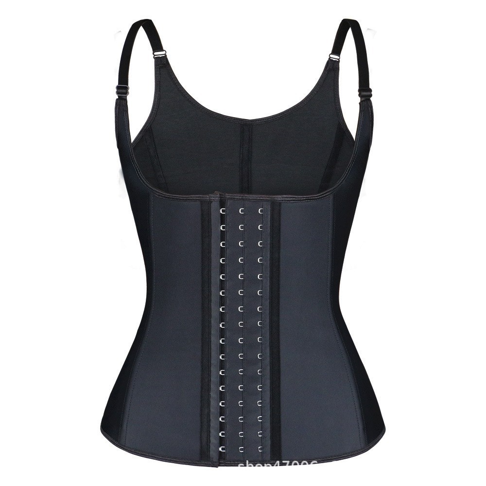 Suministro directo de fábrica de tres capas 9 hueso de acero correa de hombro ajustable corsé de goma chaleco látex cintura corsé vientre que forma la ropa