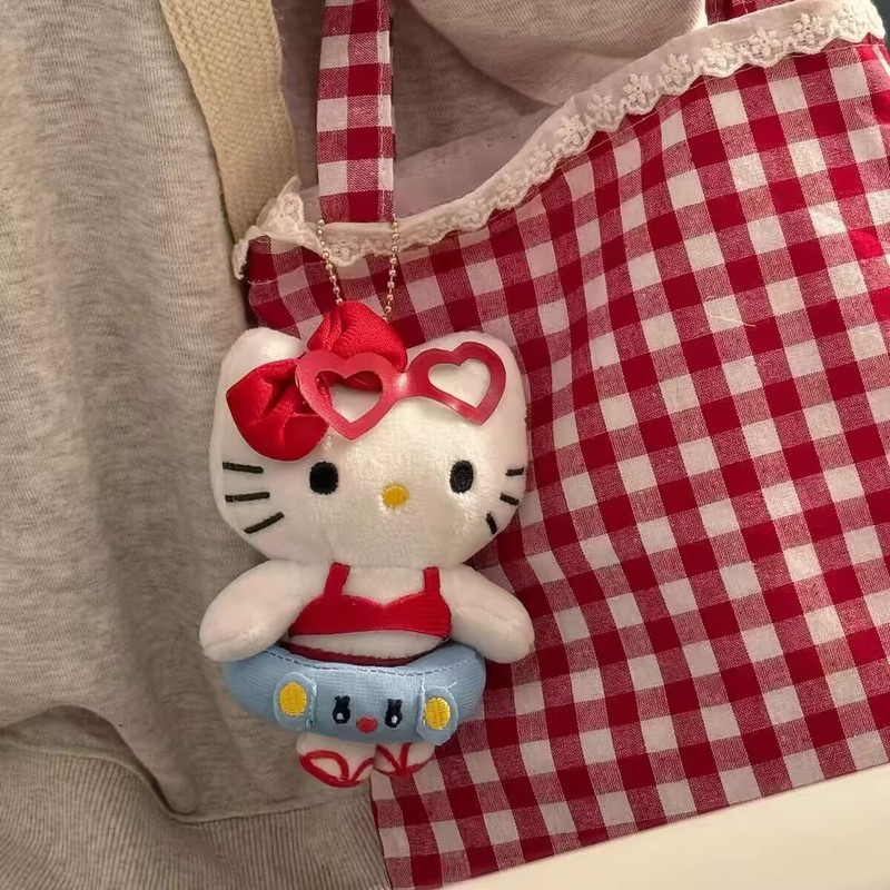 毛绒公仔挂件可爱卡通凯蒂猫钥匙扣高颜值可爱少女心书包挂饰批发|undefined