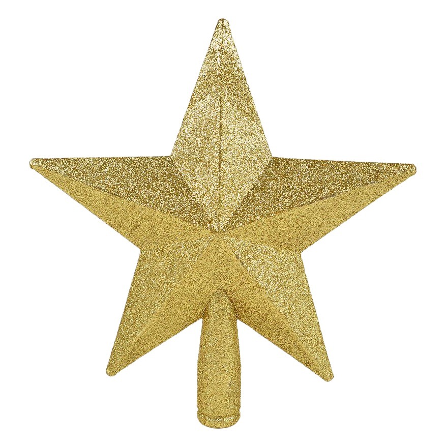 20cm árbol de decoración de Navidad estrella superior dorado rojo blanco pegajoso oro rosa estrella de cinco puntas polvo tridimensional árbol de decoración superior de Navidad estrella superior