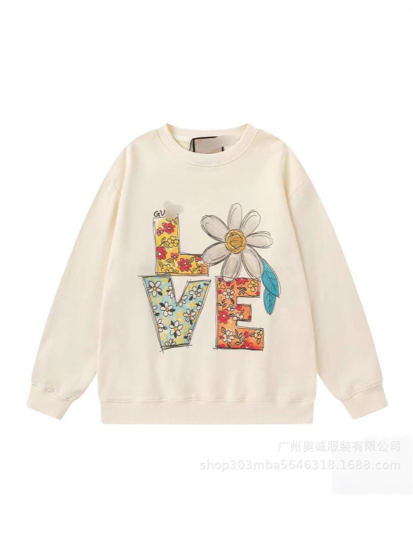跨境25ssG家新款秋冬季高品质男女情侣款时尚休闲宽松圆领卫衣|undefined