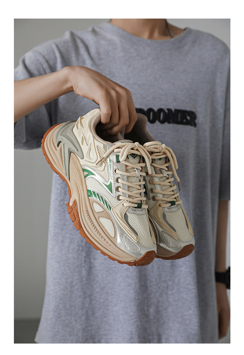 Men's Thick-soled Height-increasing Mesh Running Sneakers_voghion.com