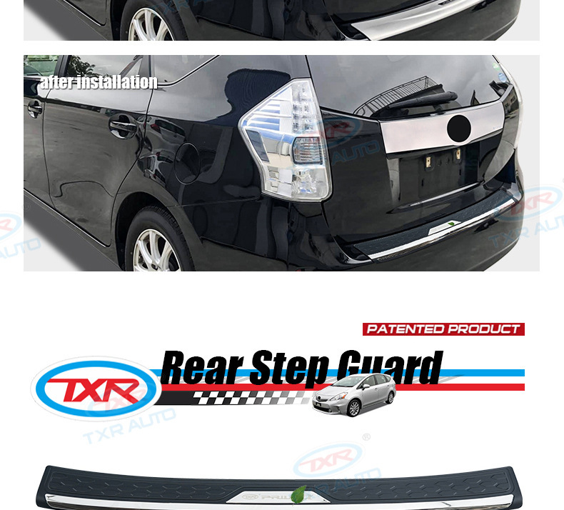 Txr Is Suitable for Toyota Prius Car Rear Trim Modification Trunk Guard Outer Guard Accessories