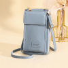 Universal phone bag, small clutch bag, long shoulder bag with zipper, capacious wallet