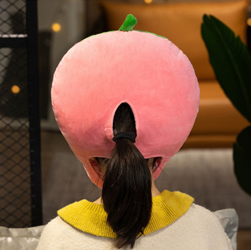 Cute fruit red pink children can wear strawberry headgear hat performance props photo artifact supply