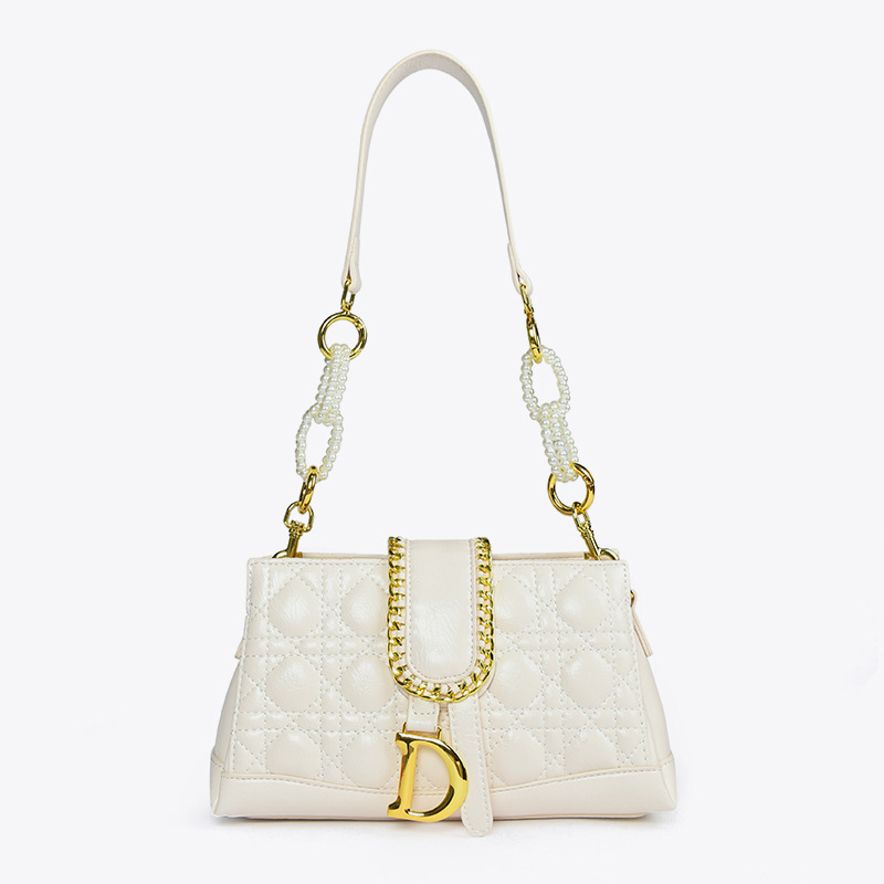 Klassieke diamanten damestas met grote capaciteit, lichte luxe nieuwe stijl, veelzijdige en sfeervolle diamanten schoudertas_voghion.com