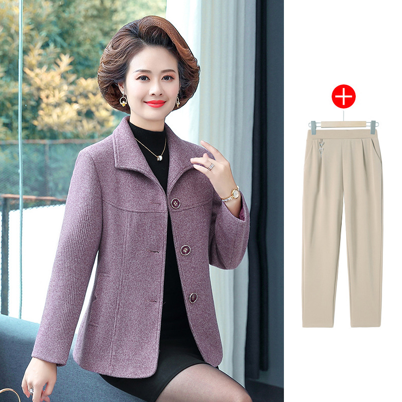 보라색 [봄, 가을 상의 + 카키색 바지]