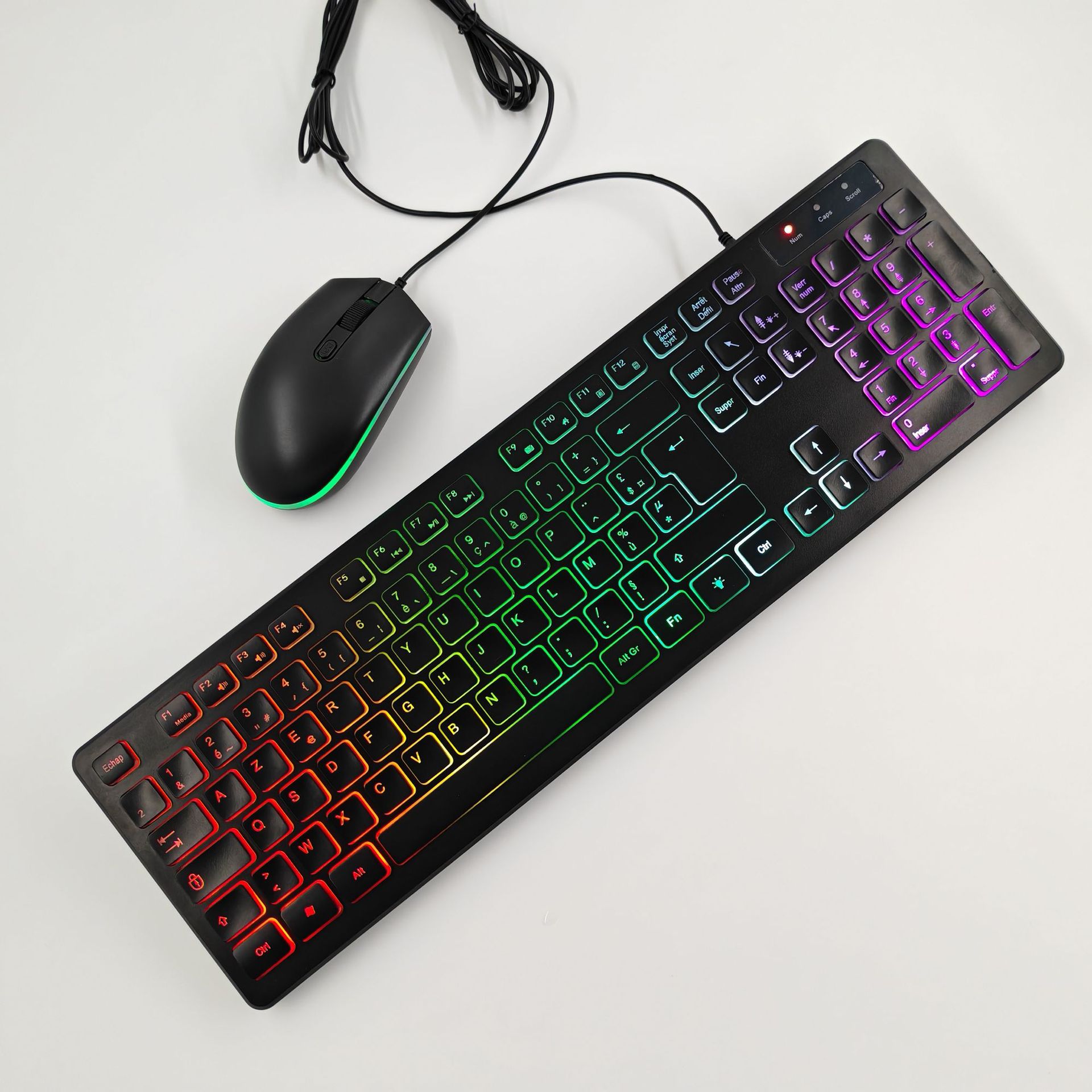 Французский красочный светлый набор клавиатуры и мыши