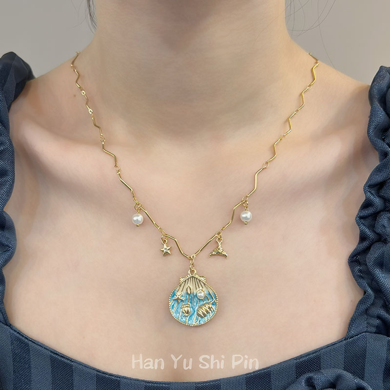 复古串珠叠戴项链女轻奢小众波西米亚太阳花夸张个性锁骨链脖颈链|undefined