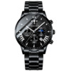 Fashionable quartz watches for leisure, men's calendar, swiss watch, waterproof steel belt