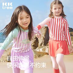 6-8歳の女の子の新しいinsスタイルのスポーツ水着プロの温泉休暇速乾性外国風女の子水着日焼け止め