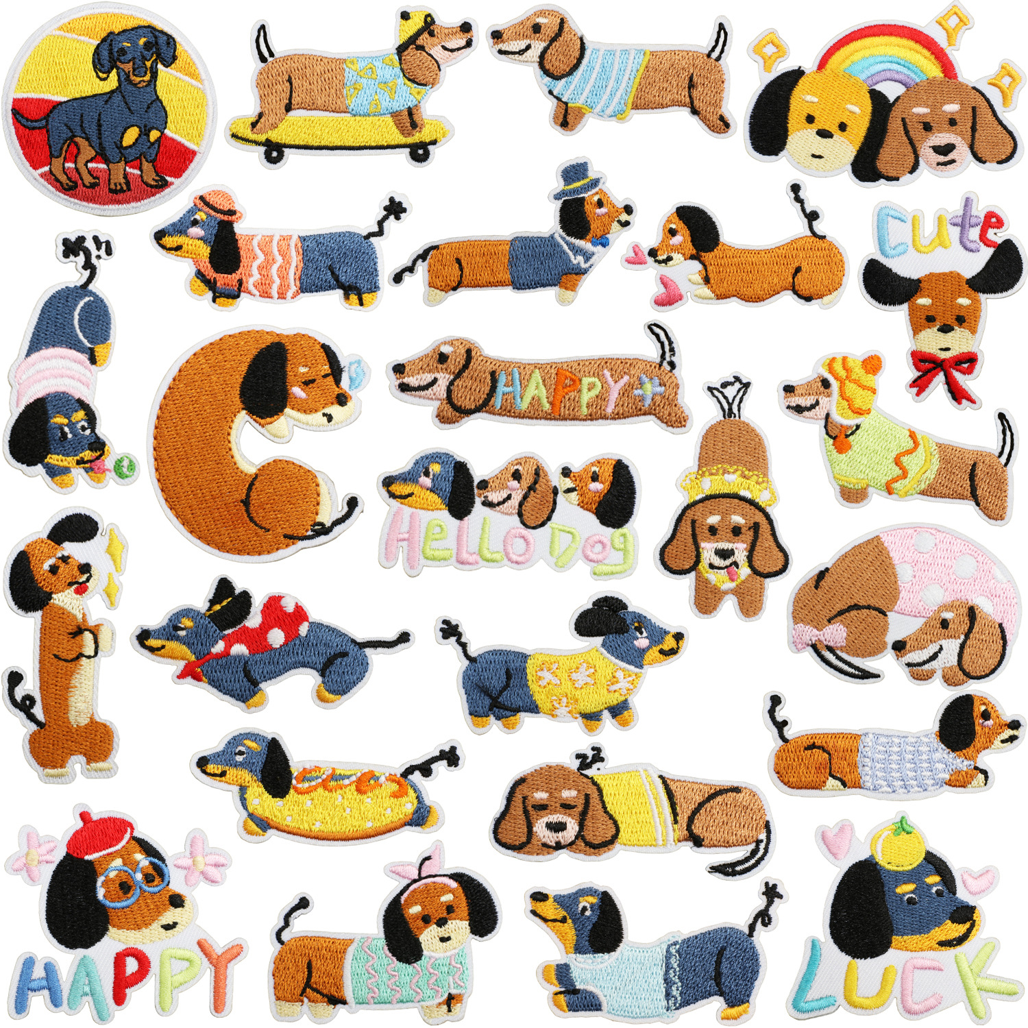 3g Weight Clothing Sticker Patches Classification 1 Piece Quantity Dacron thread Material Dog Pattern Casual, Elegant, Cute Style Embroidery Craft 1 Piece Casual Elegant Cute Dog Dacron Thread Clothing Sticker Patches 无