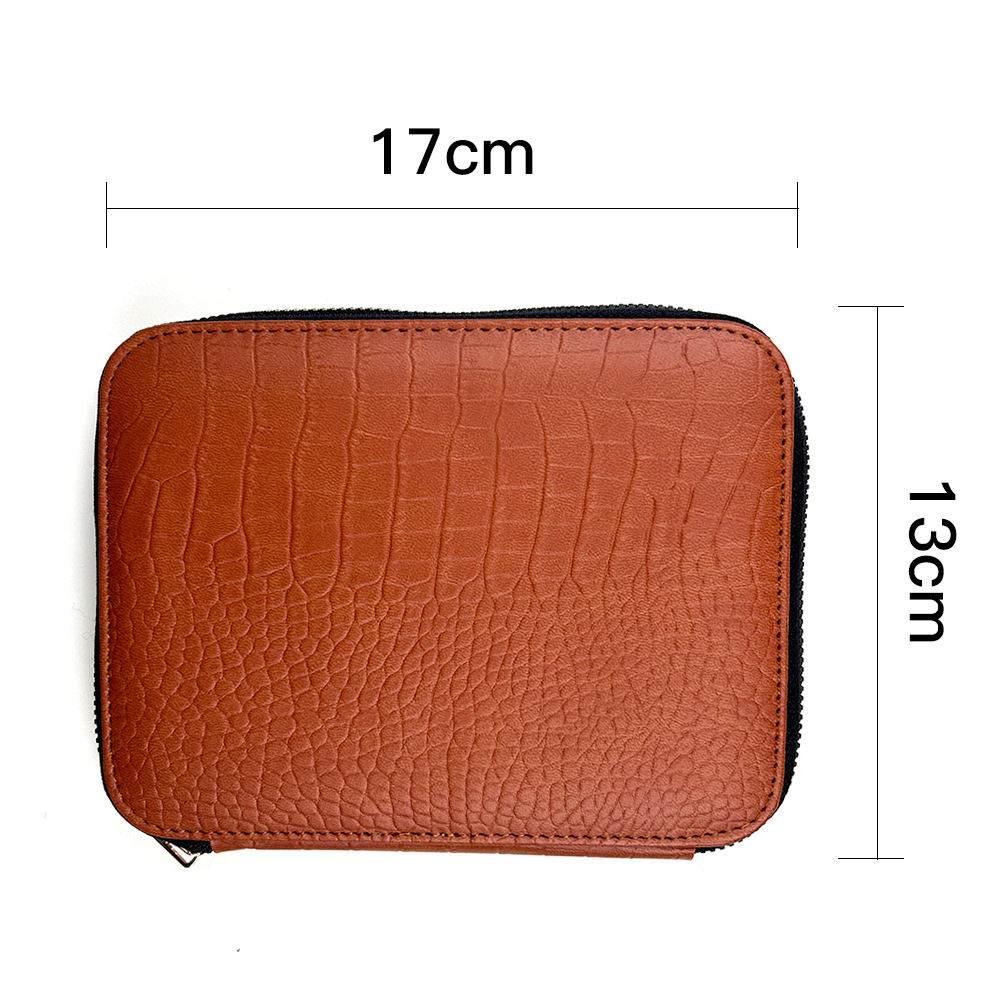 Herramientas de trenzado 2024 impresión de alúmina desmontable aguja circular un conjunto de 13 bolsas PU marrón